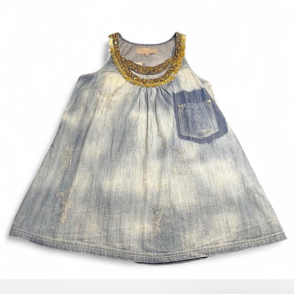 Double D Ranch Distressed Denim Tank, Small